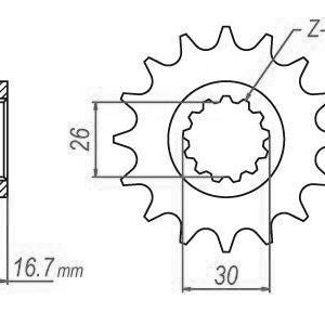 Pignon Lightweight - 525 - 14 Dents - Made in Germany