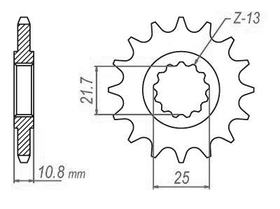 Pignon Yamaha - 525 - 17 Dents - Similaire JTF1586 - Made in Germany