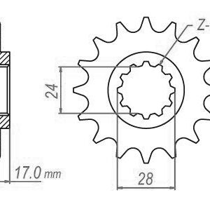 Pignon Honda - 525 - 15 Dents - Similaire JTF1371 - Made in Germany