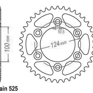 Couronne Acier - 525 - 40 Dents - Made in Germany
