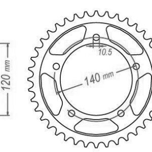 Couronne Acier Suzuki - 525 - 47 Dents - Similaire JTR1792 - Made in Germany