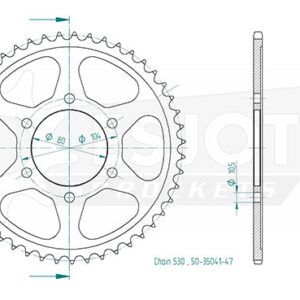 Couronne Acier BMW Trous en 8.5mm - 525 - 47 Dents - Similaire JTR6 - Made in Germany