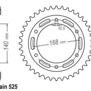 Couronne Acier BMW - 525 - 41 Dents - Made in Germany