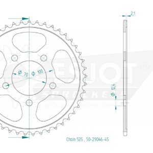 Couronne Acier BMW - 525 - 45 Dents - Made in Germany