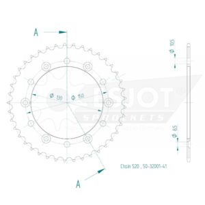 Couronne Acier Honda - 520 - 41 Dents - Made in Germany