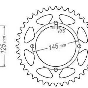 Couronne Acier TT Yamaha - 520 - 47 Dents - Similaire JTR857 - Made in Germany