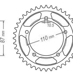 Couronne Acier Suzuki - 520 - 39 Dents - Similaire JTR823 - Made in Germany