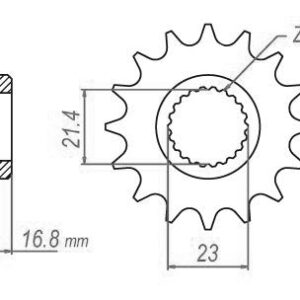 Pignon Yamaha - 520 - 16 Dents - Similaire JTF582 - Made in Germany