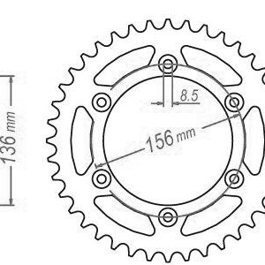 Couronne Acier TT Ultralight Cagiva-Husqvarna-Suzuki - 520 - 46 Dents - Made in Germany