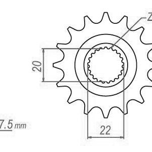 Pignon TT Lightweight Honda - 520 - 12 Dents - Made in Germany