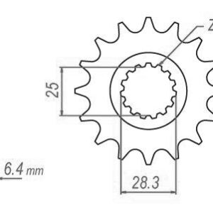 Pignon TT Yamaha - 520 - 14 Dents - Similaire JTF1592 - Made in Germany