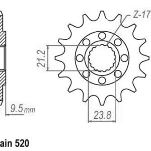 Pignon TT Honda - 520 - 12 Dents - Similaire JTF284 - Made in Germany