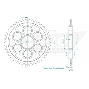 Esjot - couronne - 520 - 42 dents