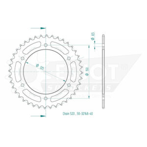 Esjot - Couronne - 520 - 40 dents