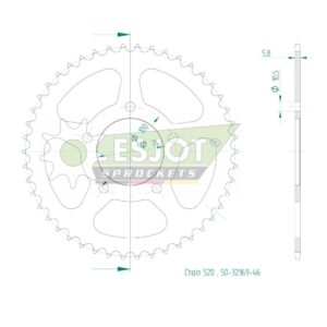 Couronne - 520 - 46 dents