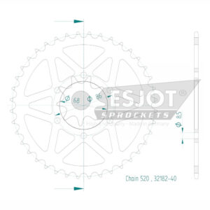 Couronne Esjot 520 - 40 Dents
