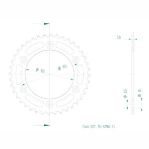 Couronne Esjot 520 - 40 Dents