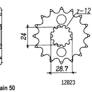 Pignon Kawasaki - 530 - 17 Dents - Similaire JTF517 - Made in Germany