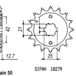 Pignon Honda - 530 - 17 Dents - Similaire JTF288 - Made in Germany
