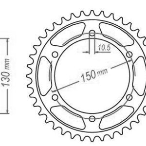Couronne Acier Yamaha - 530 - 39 Dents - Similaire JTR859 - Made in Germany