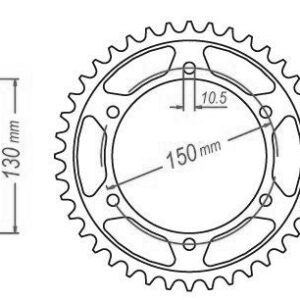 Couronne Acier Yamaha - 530 - 48 Dents - Similaire JTR859 - Made in Germany