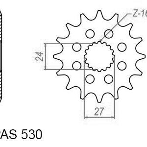 Pignon Suzuki - 530 - 17 Dents - Similaire JTF423 - Made in Germany