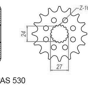 Pignon Suzuki - 530 - 18 Dents - Similaire JTF423 - Made in Germany