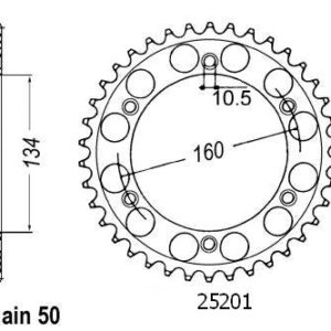 Couronne Acier Honda - 530 - 40 Dents - Similaire JTR1306 - Made in Germany