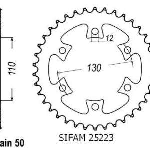 Couronne Acier - 530 - 36 Dents - Made in Germany