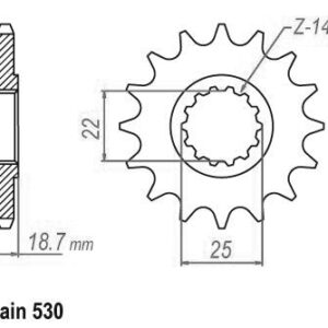 Pignon Ducati - 530 - 15 Dents - Similaire JTF743 - Made in Germany