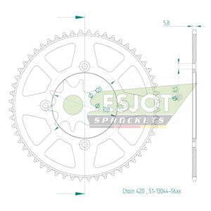 Couronne alu 420 - 56 dents