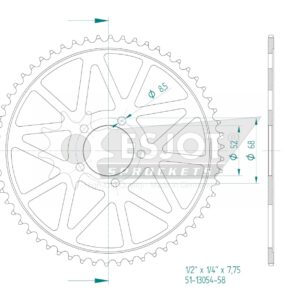 Couronne Acier - 58 Dents - Made in Germany