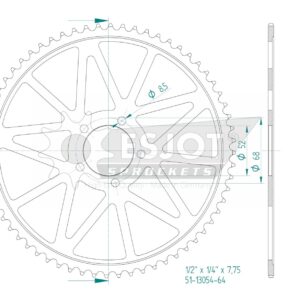 Couronne Acier - 64 Dents - Made in Germany