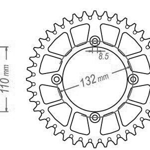 Couronne Alu TT KTM Orange - 428 - 50 Dents - Made in Germany