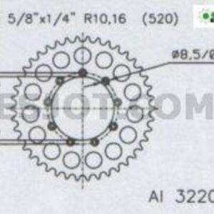 Couronne Alu TM - 520 - 51 Dents - Made in Germany
