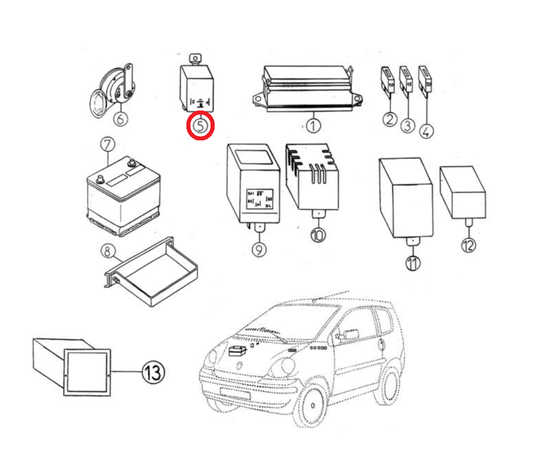 RELAIS CENTRALE CLIGNOTANT - AIXAM 400 400.4 500.4 500.5, LIGIER NOVA XTOO 1 XTOO 2 XTOO MAX XTOO R XTOO S XTOO RS, MICROCAR VIRGO MC1 MC2 CARGO – Image 2