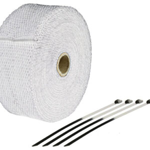 Bande Thermique échappement 10M Blanche + 4 Fixations Largeur: 50mm - Ep: 1,5mm