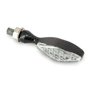 Paire de mini clignotants Losange à LED - Look Carbone