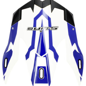 Casquette pour Casque Cross S820 Blanc Déco Bleue