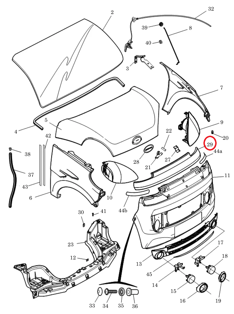 BANDEAU DE PARE CHOC AVANT - MICROCAR MGO 2 F8C – Image 2