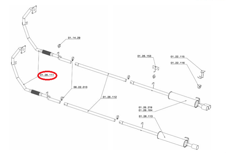 COLLECTEUR ECHAPPEMENT - CHATENET CH26 CH32 SPORTEEVO MOTEUR YANMAR – Image 2
