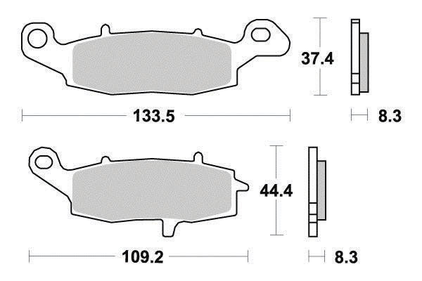 Plaquette de frein Semi-Métal Eco-Friction Route - R90