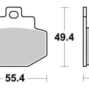 Plaquette de frein Semi-Métal Eco-Friction Route - R90