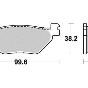 Plaquette de frein Semi-Métal Eco-Friction Route - R90