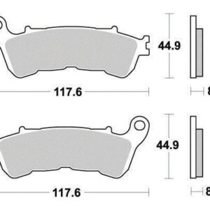 Plaquette de frein Semi-Métal Eco-Friction Route - R90