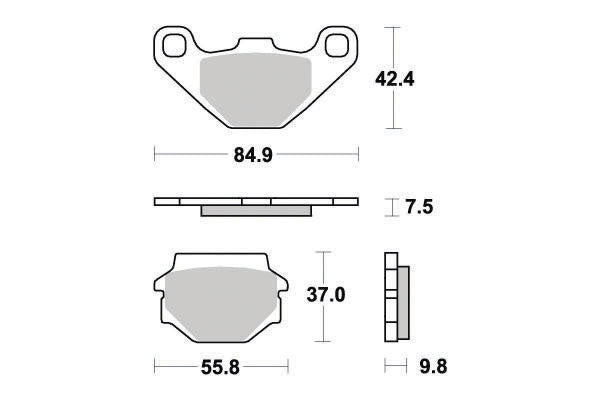 Plaquette de frein Semi-Métal Eco-Friction Route - R90