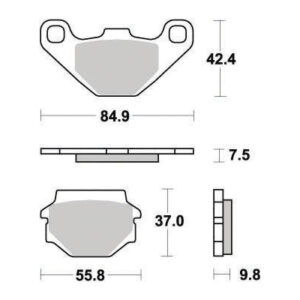 Plaquette de frein Métal Fritté Sinter Grip Off Road - R90