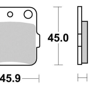 Plaquette de frein Semi-Métal Eco-Friction Route - R90