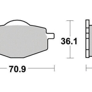 Plaquette de frein Semi-Métal Eco-Friction Route - R90