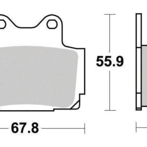Plaquette de frein Semi-Métal Eco-Friction Route - R90